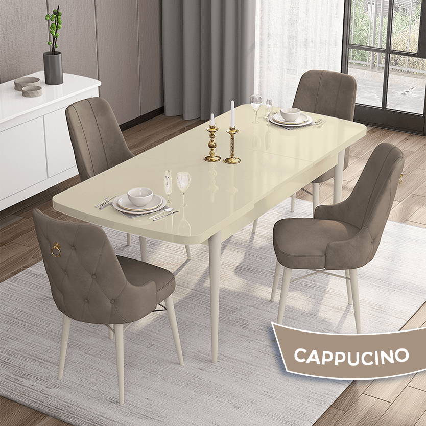 masa krem sandalye cappucino