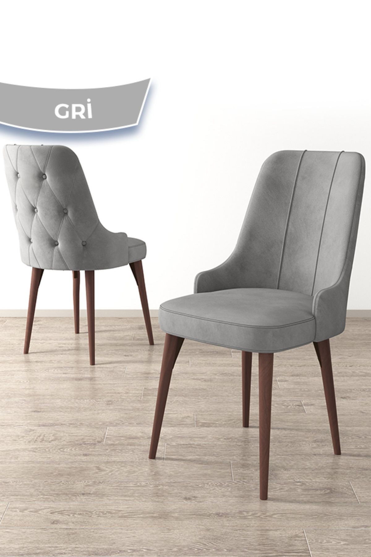 Roy Serisi 80x132 Mdf Açılabilir Beyaz Masa Ceviz Ayak Masa Takımı 4 Sandalye Ve 1 Bench
