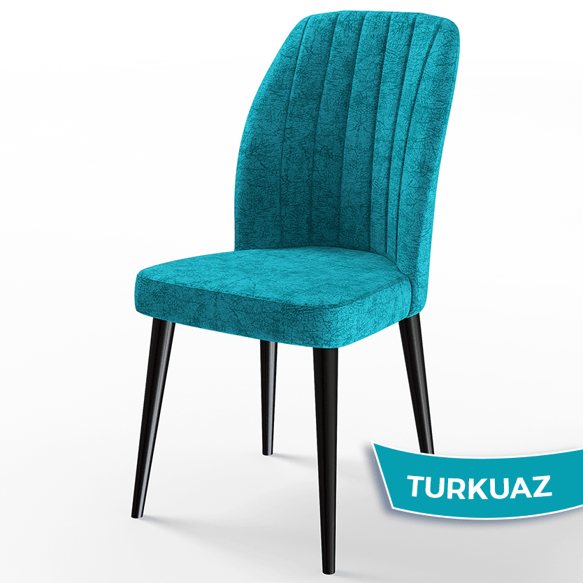 Par Serisi 70x114 Açılabilir Mdf Siyah Mermer Desen Masa Takımı ve 6 Sandalye