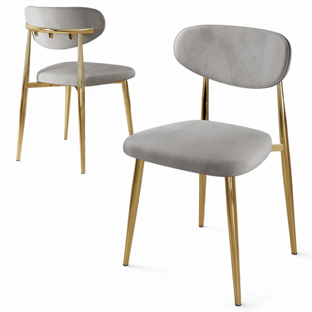 Gri Sandalye Gold Ayak