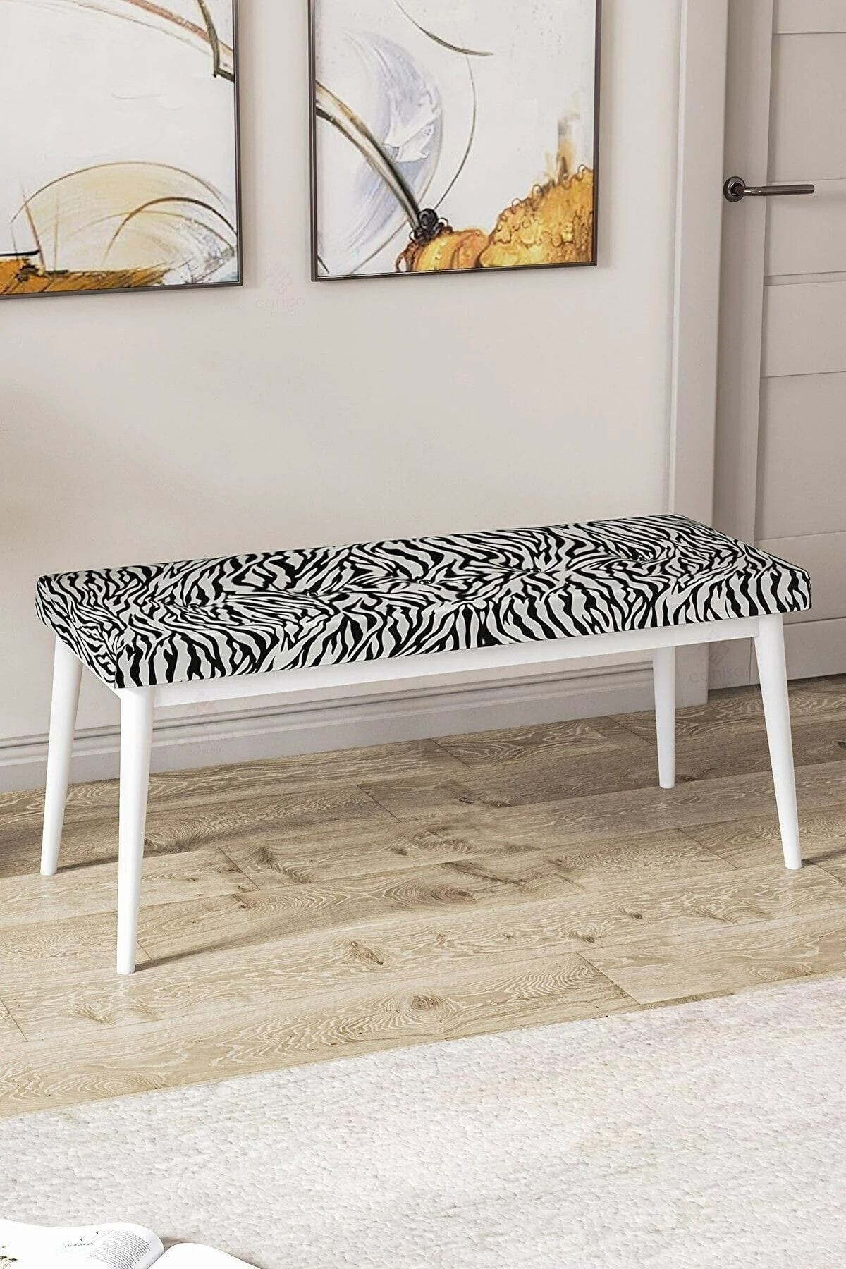 bench zebra ayaklar beyazz