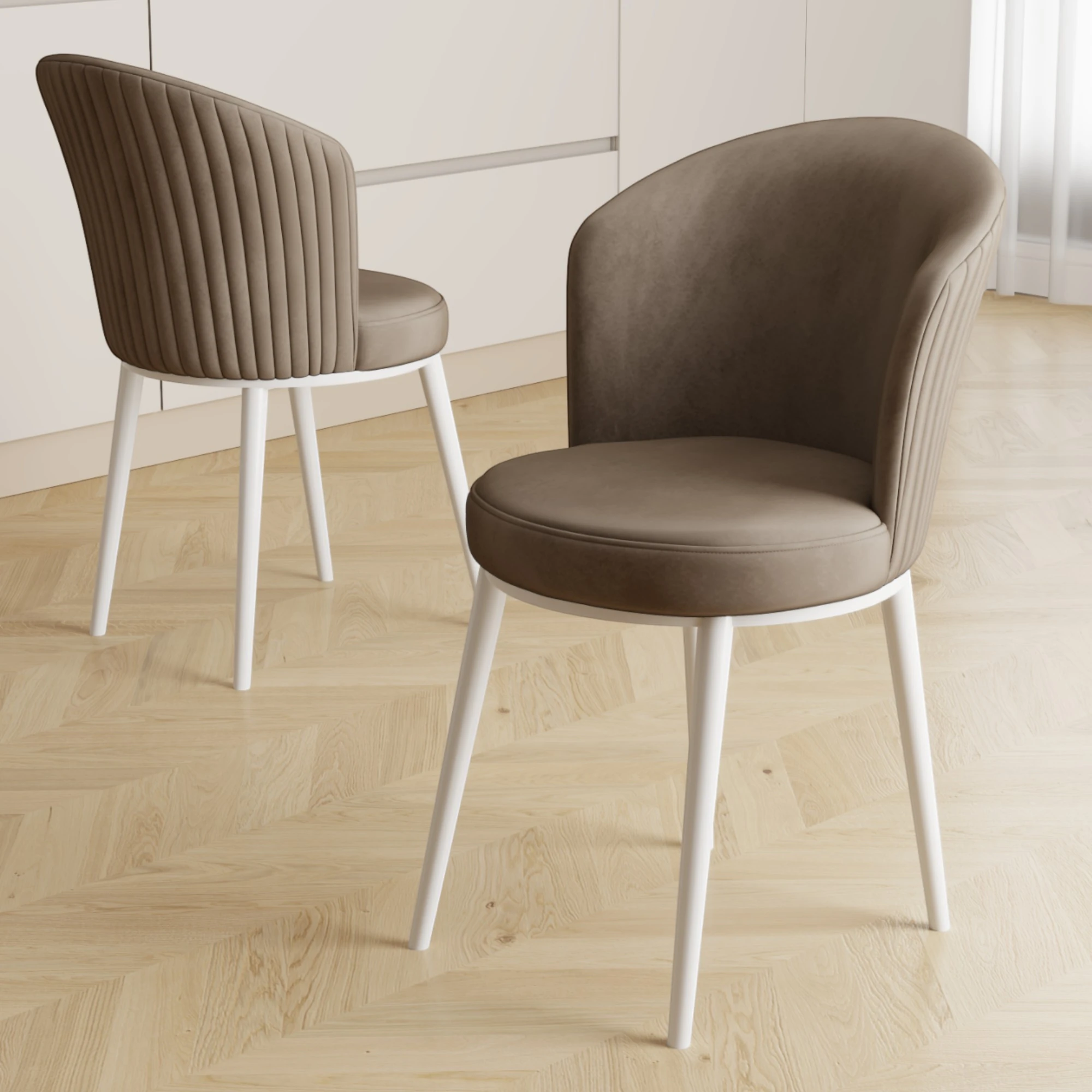 Asfel Serisi MDF 77x130 Beyaz Mermer Desen Yandan Açılabilir Mutfak Masası Takımı 6 Sandalye