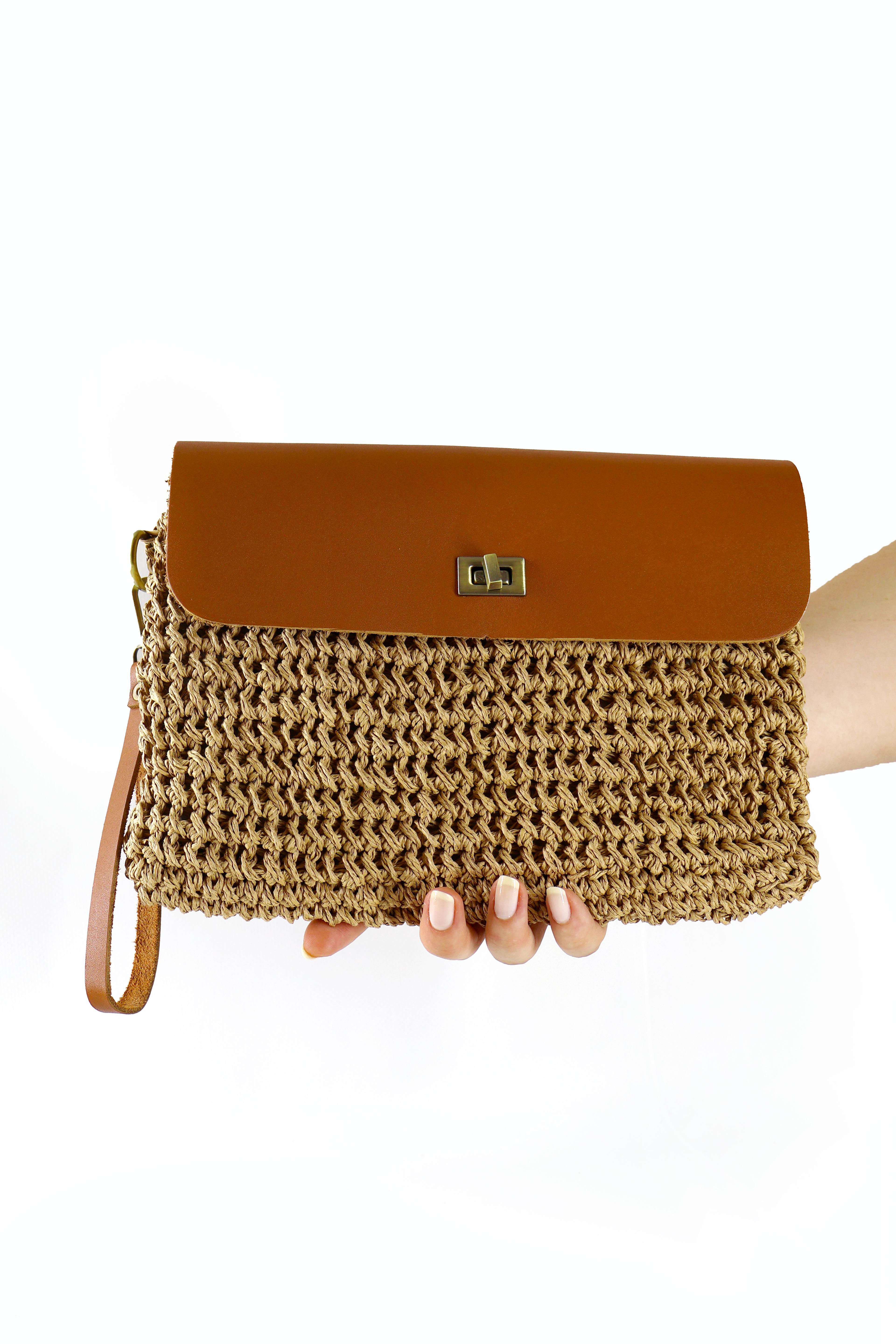 Deri Kapaklı Clutch