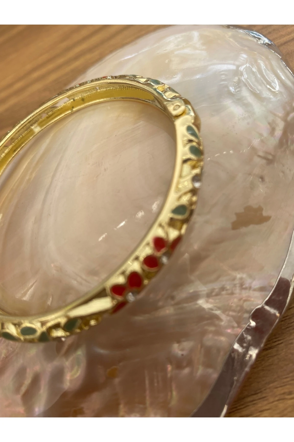 14k kaplama mineli bileklik