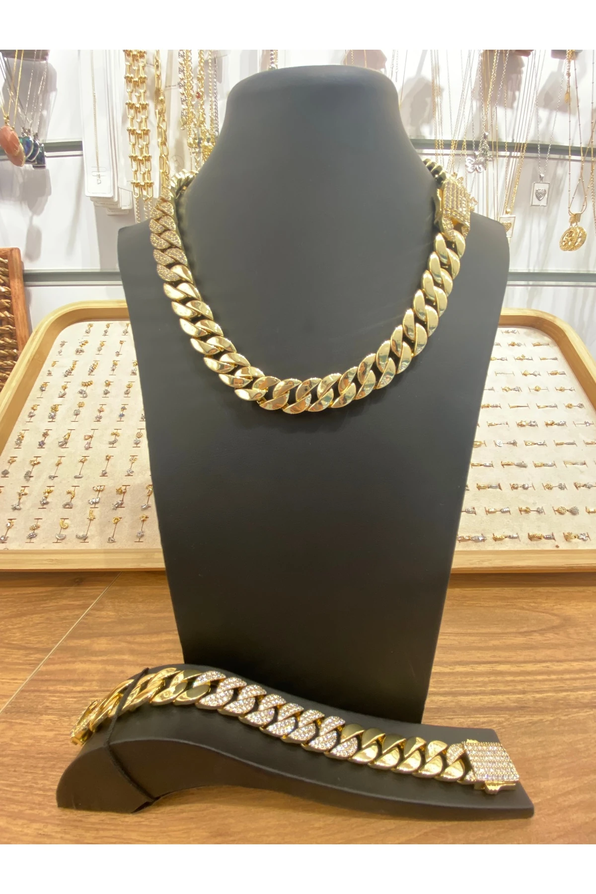 14K ALTIN KAPLAMA GURMET SET BİLEKLİK KOLYE