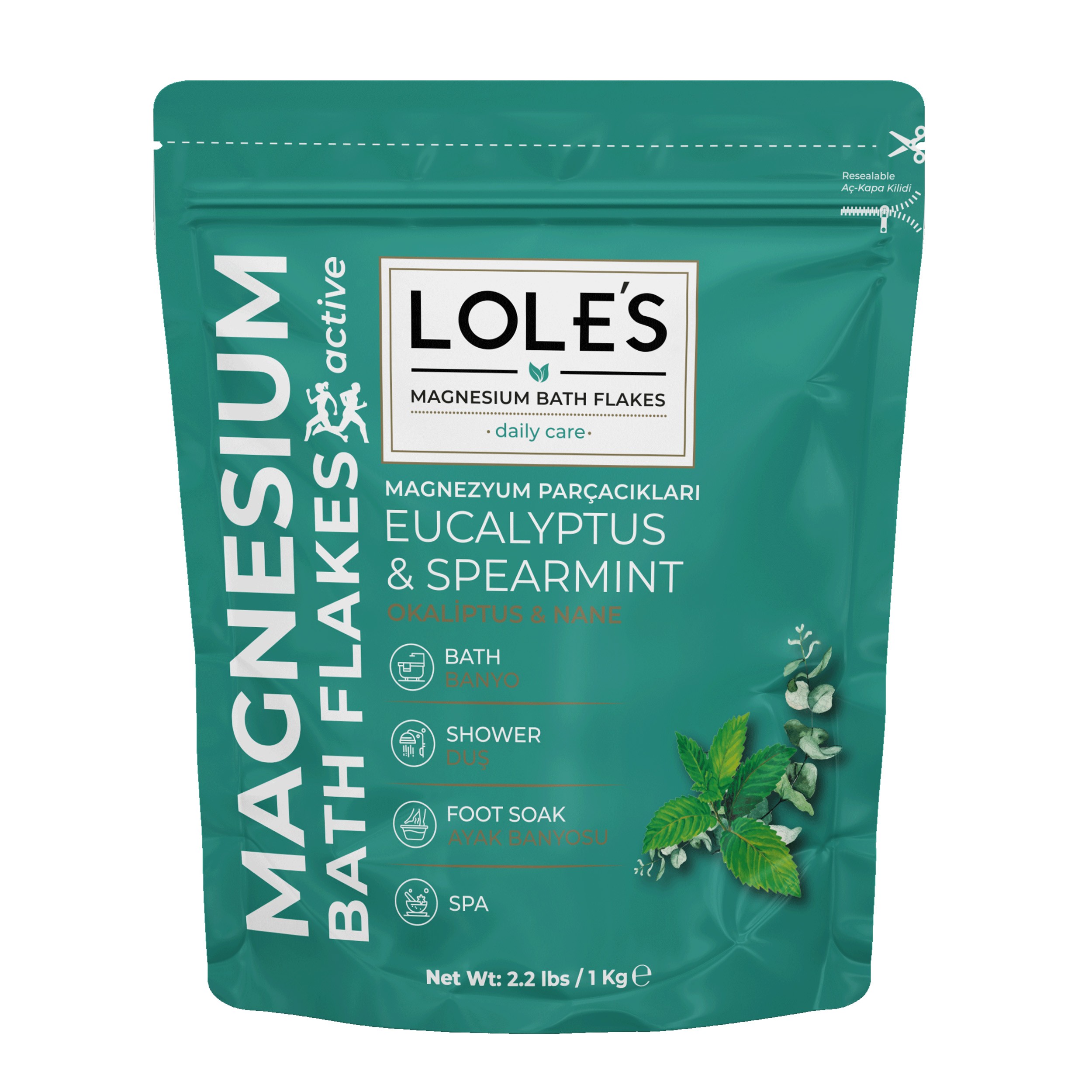 Lole's Magnezyum Banyo Tuzu Okaliptüs & Nane 1kg 