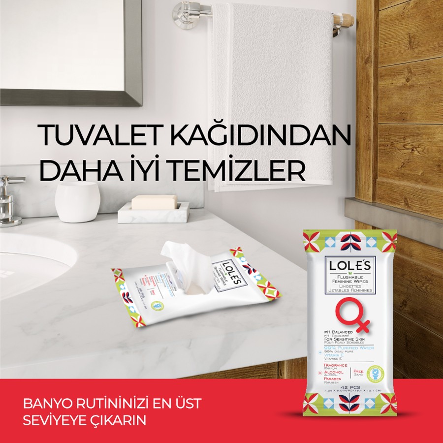 LOLE'S FLUSHABLE WIPES - KADIN 42 Adet