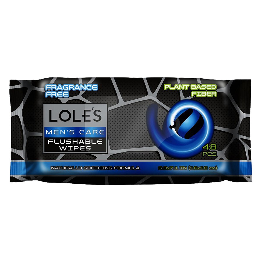 LOLE'S FLUSHABLE WIPES - For Men 48 Adet