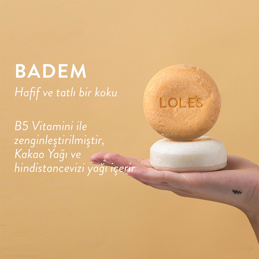 LOLE’S Badem Yağlı Katı Şampuan ve Krem 100 g