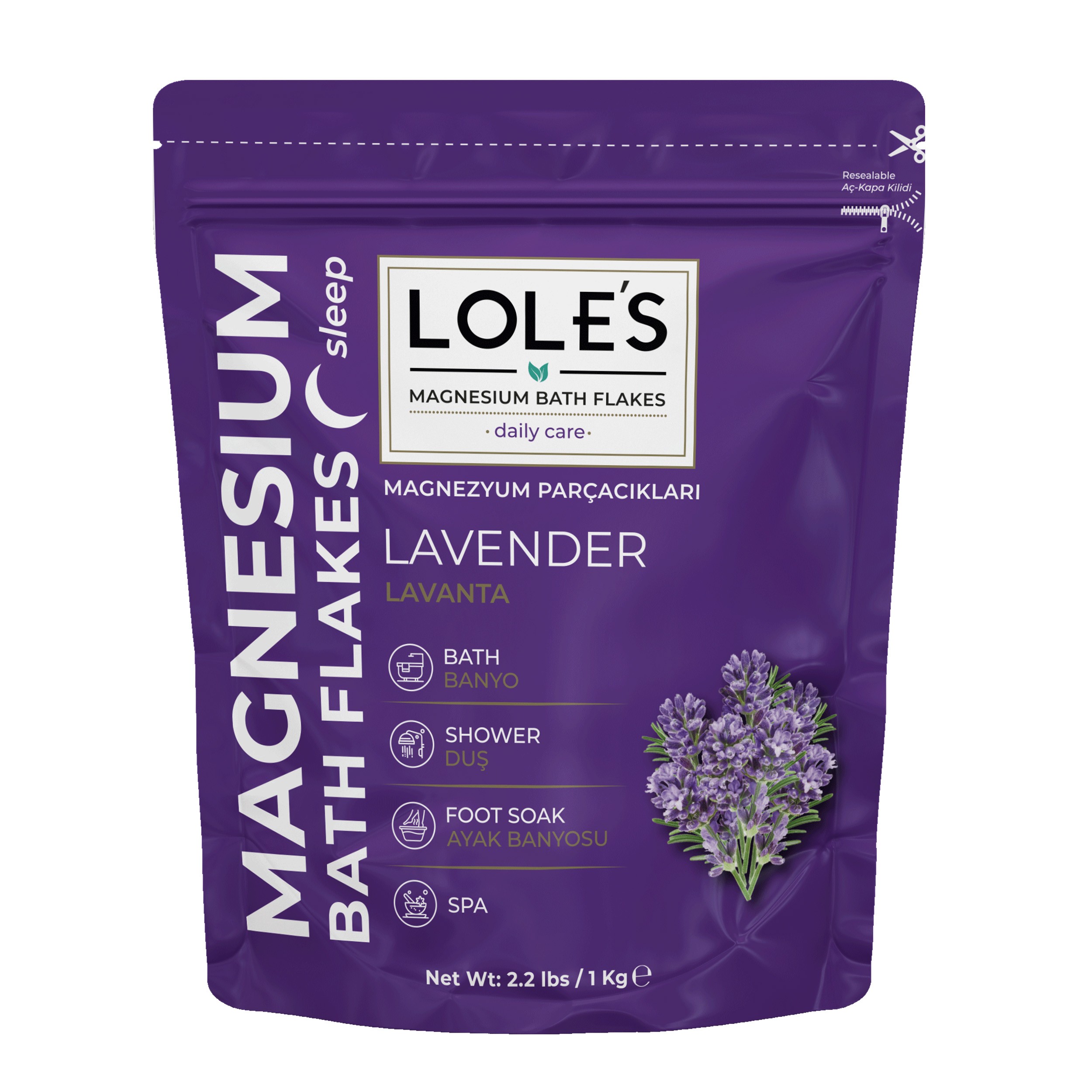 Lole's Magnezyum Banyo Tuzu Lavanta 1kg 