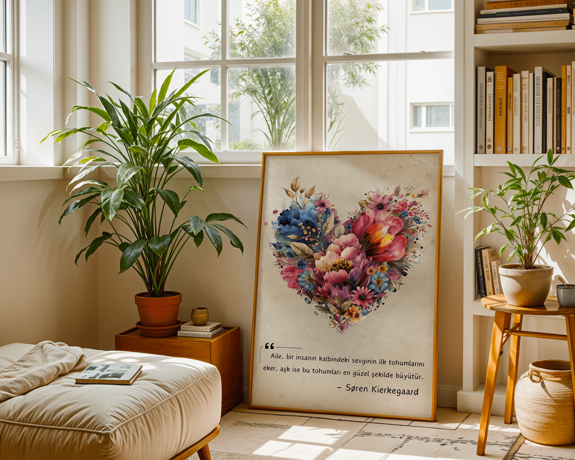 Aile ve Aşk Temalı Minimalist Duvar Tablosu