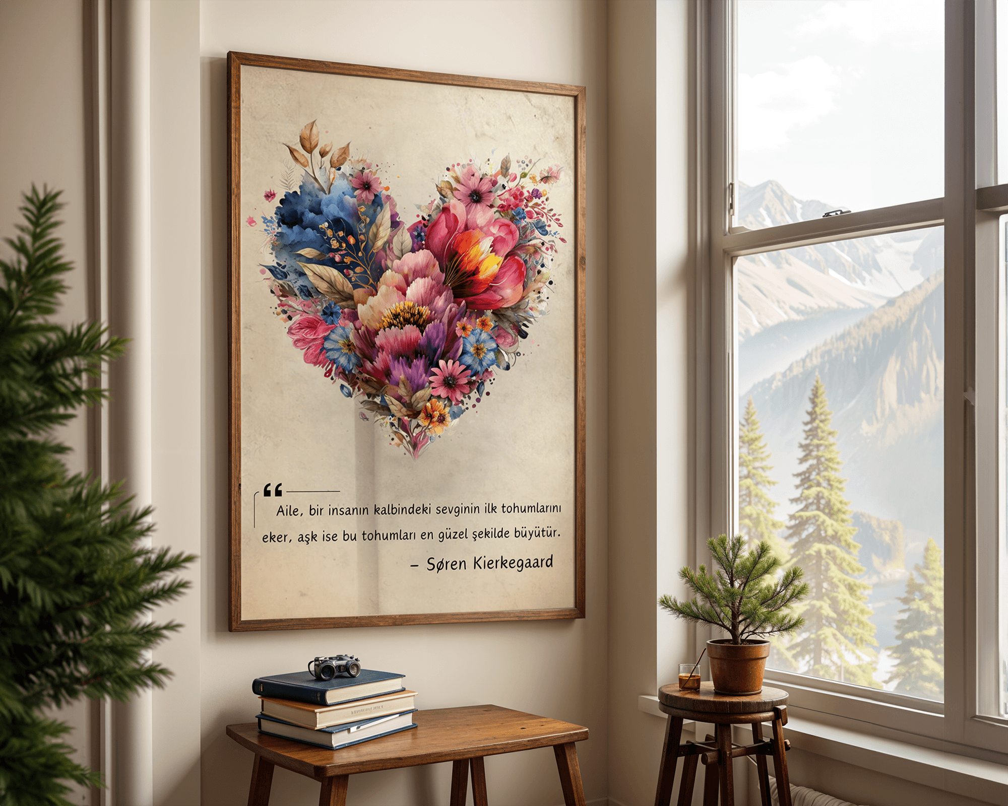 Aile ve Aşk Temalı Minimalist Duvar Tablosu