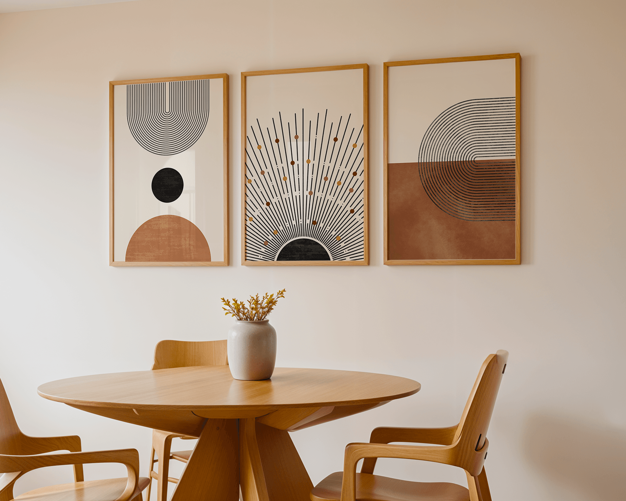 Modern Minimalist Üçlü Sanat Seti