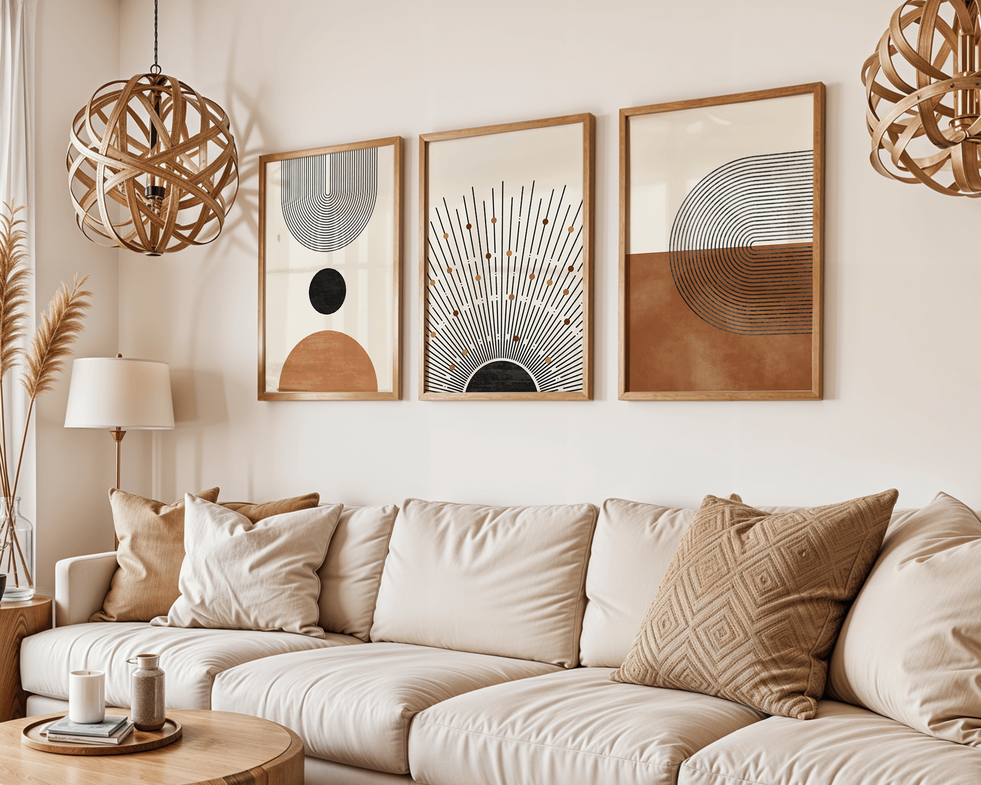 Modern Minimalist Üçlü Sanat Seti