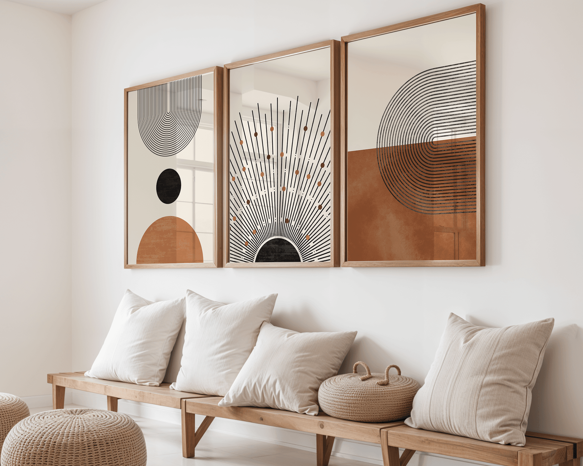 Modern Minimalist Üçlü Sanat Seti