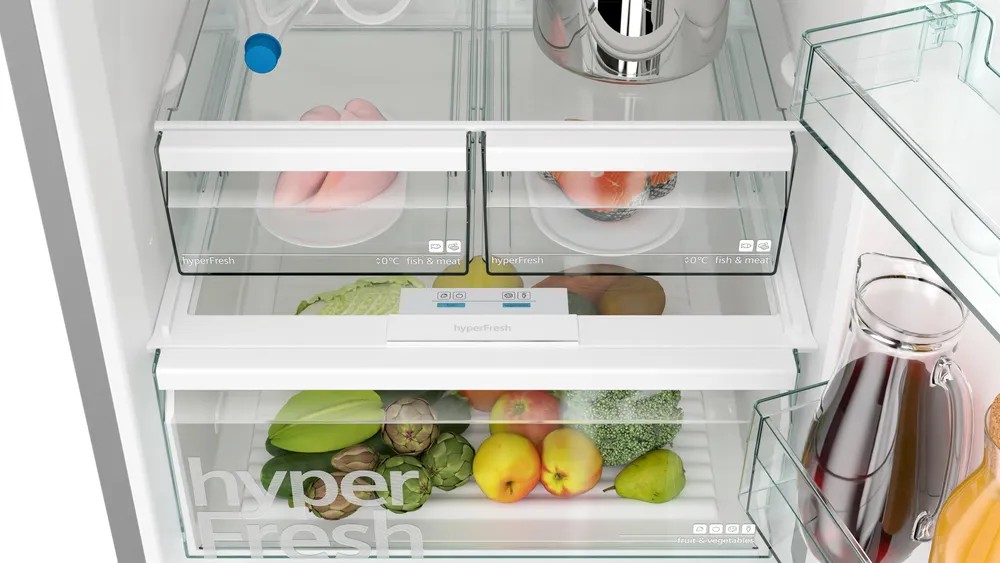 iQ300 KG55NVIE0N Alttan Donduruculu Buzdolabı 186 x 70 cm Kolay temizlenebilir Inox, Total noFrost