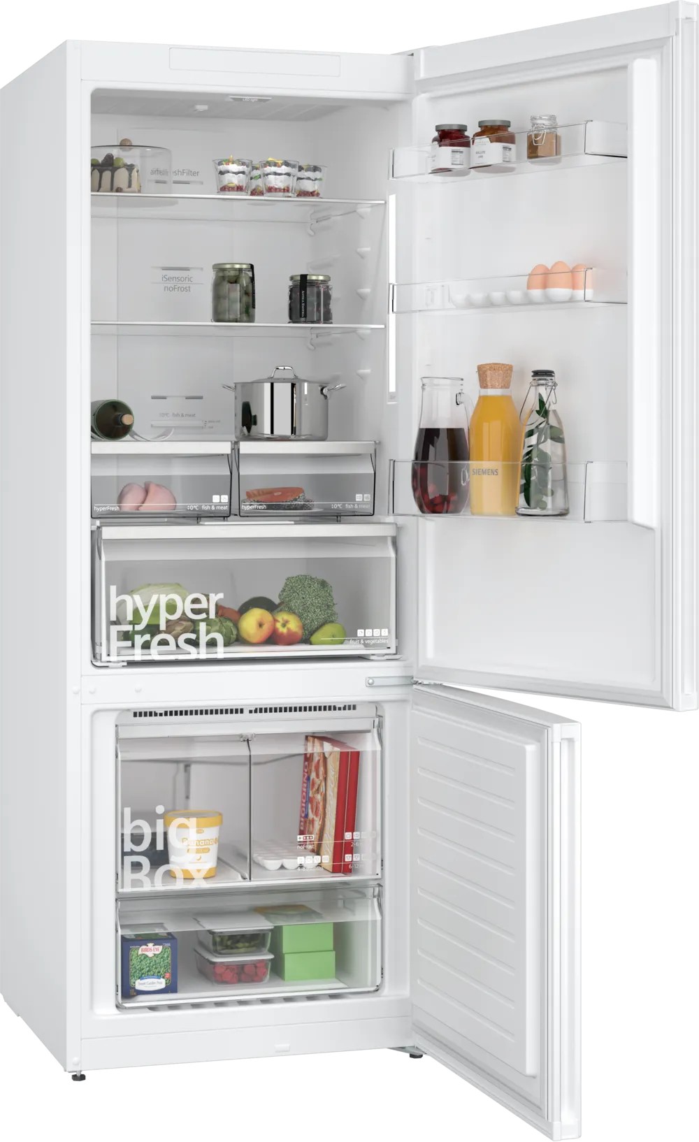 iQ300 KG55NCWE0N Alttan Donduruculu Buzdolabı 186 x 70 cm Beyaz, Total noFrost