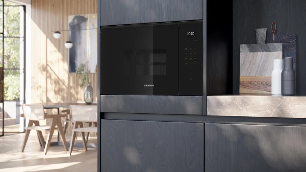 iQ500 BE525LMB2 Built-In Microwave with grill Siyah