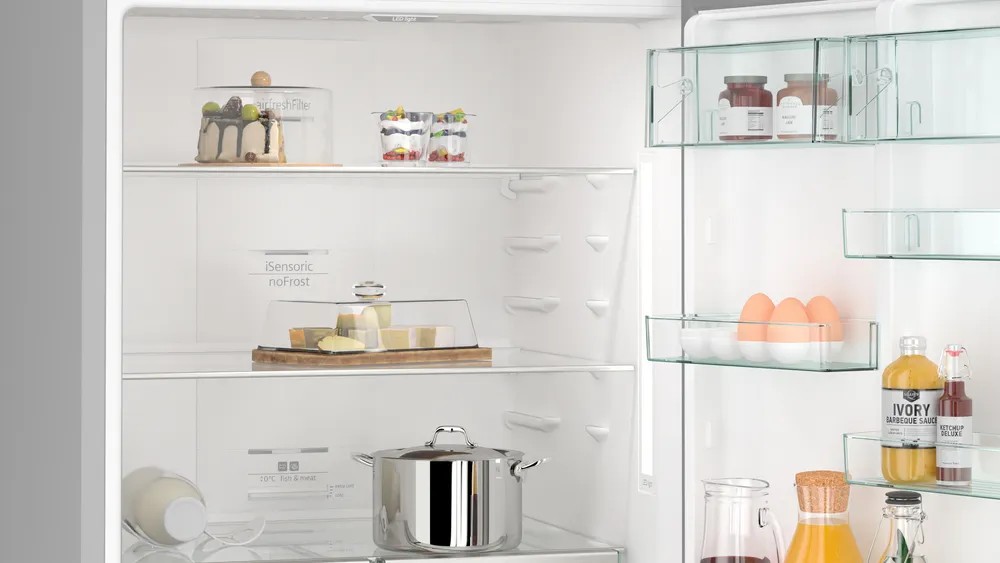 iQ500 KG76NCIE0N Alttan Donduruculu Buzdolabı 186 x 75 cm Kolay temizlenebilir Inox, Total noFrost