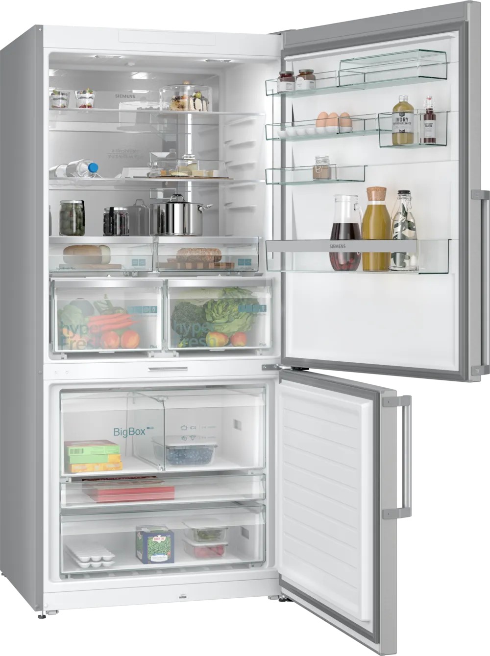 iQ700 KG86PFIC0N Alttan Donduruculu Buzdolabı 186 x 86 cm Kolay temizlenebilir Inox, Total noFrost