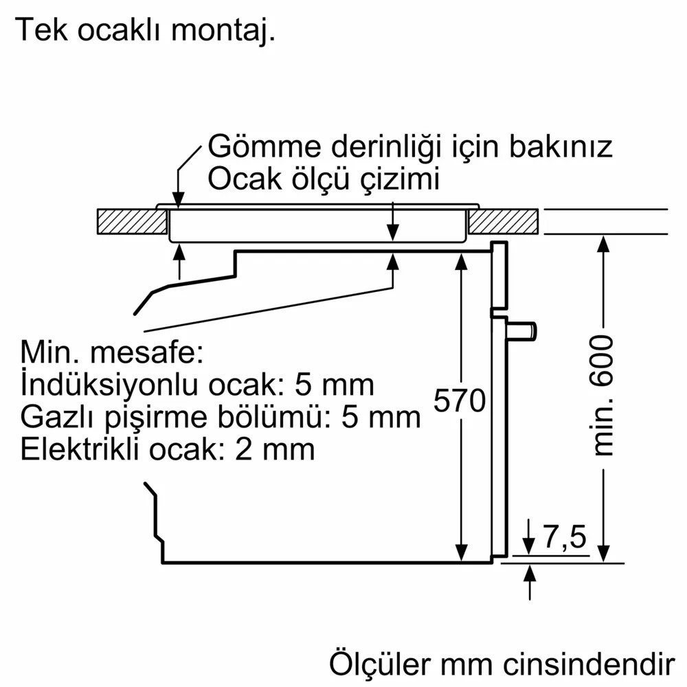 iQ500 HJ852GYB0T Ankastre Fırın 60 x 60 cm Siyah