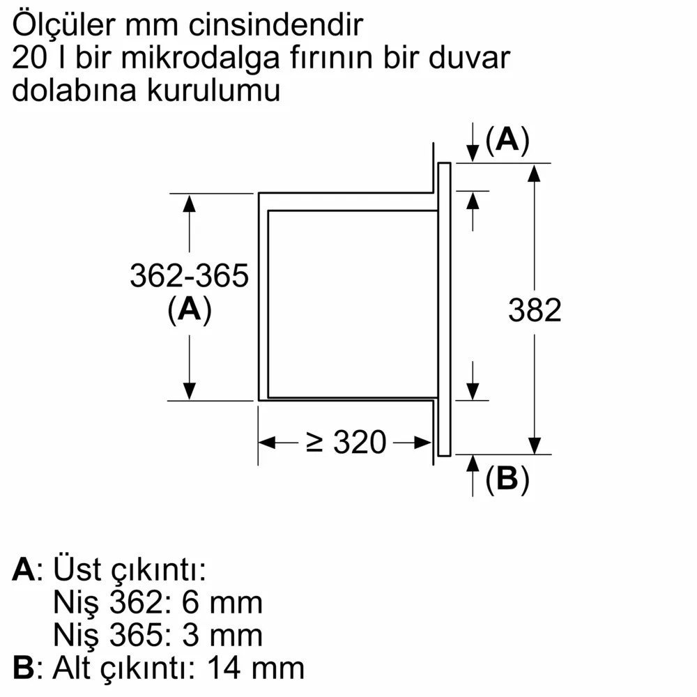 iQ300 BF623LMG3 Ankastre Mikrodalga Gümüş