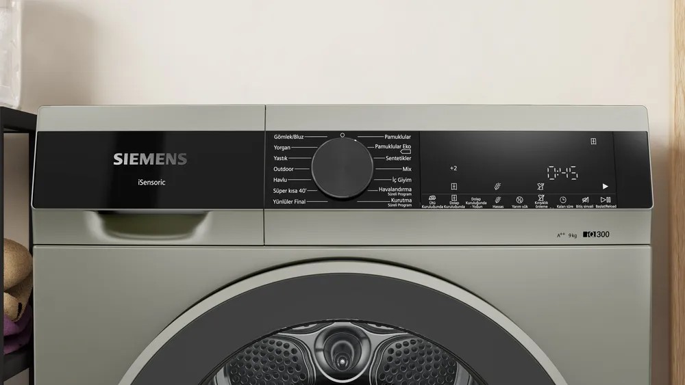 iQ300 WQ41G20TTR Isı Pompalı Kurutma Makinesi 9 kg Gümüş
