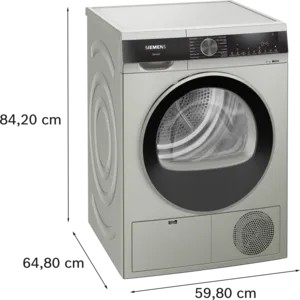 iQ300 WQ41G20TTR Isı Pompalı Kurutma Makinesi 9 kg Gümüş