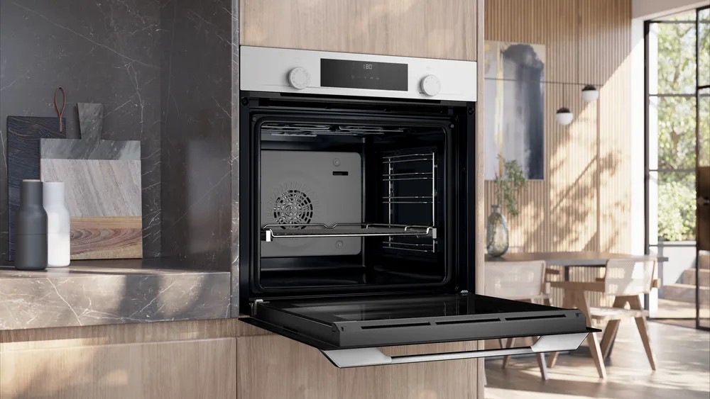 iQ300 HU736AEV0T Buhar Destekli Ankastre Fırın 60 x 60 cm Beyaz