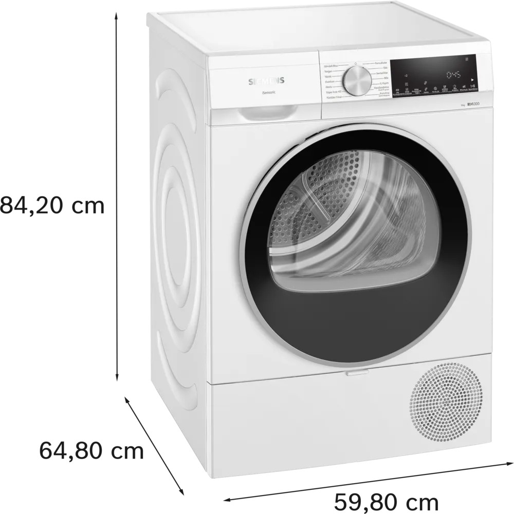 iQ300 WQ42A201TR Isı Pompalı Kurutma Makinesi 9 kg Beyaz