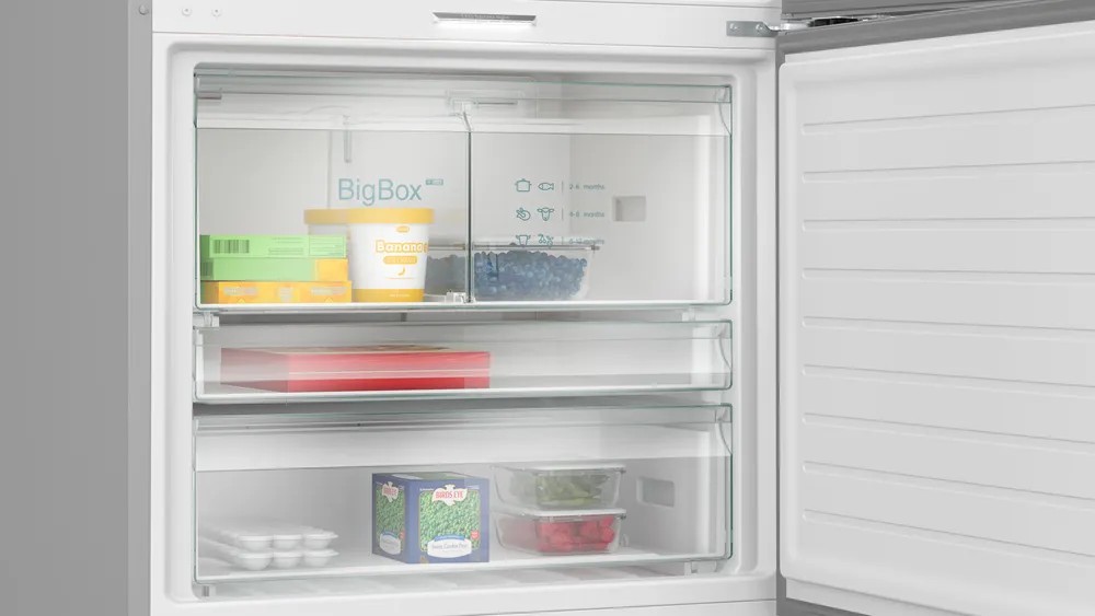 iQ700 Alttan Donduruculu Buzdolabı 186 x 86 cm Kolay temizlenebilir Inox, Total noFrost