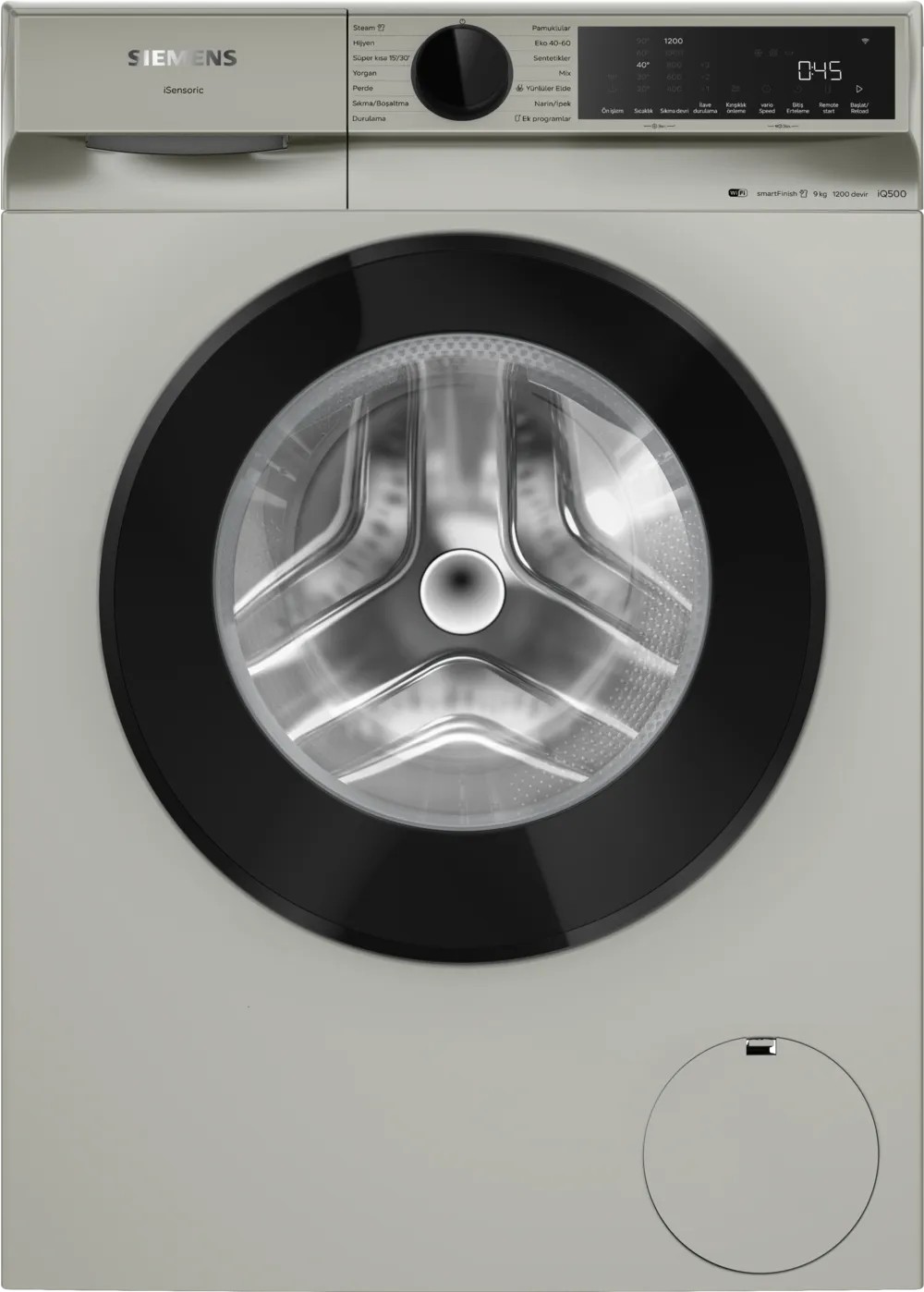 iQ500 WG42K2ZXTR Çamaşır Makinesi 9 kg maks. 1200 dev./dak., Gümüş