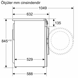 iQ300 WG52A202TR Çamaşır Makinesi 10 kg maks. 1200 dev./dak.