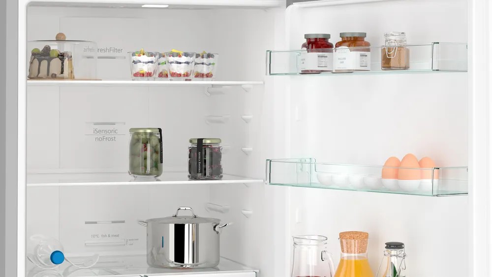iQ300 KG55NVIE0N Alttan Donduruculu Buzdolabı 186 x 70 cm Kolay temizlenebilir Inox, Total noFrost