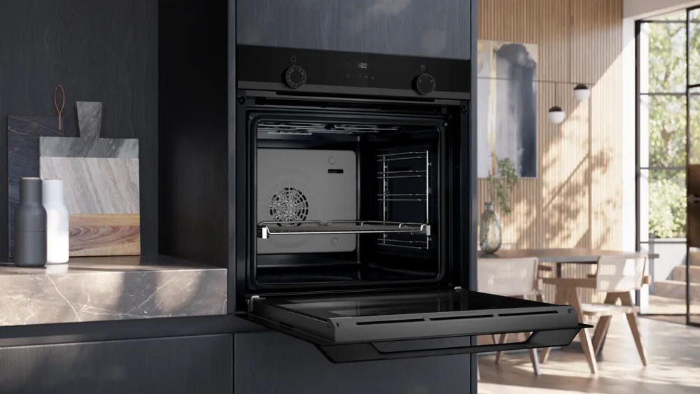 iQ300 HU736AEG0T Buhar Destekli Ankastre Fırın 60 x 60 cm darkSteel Line