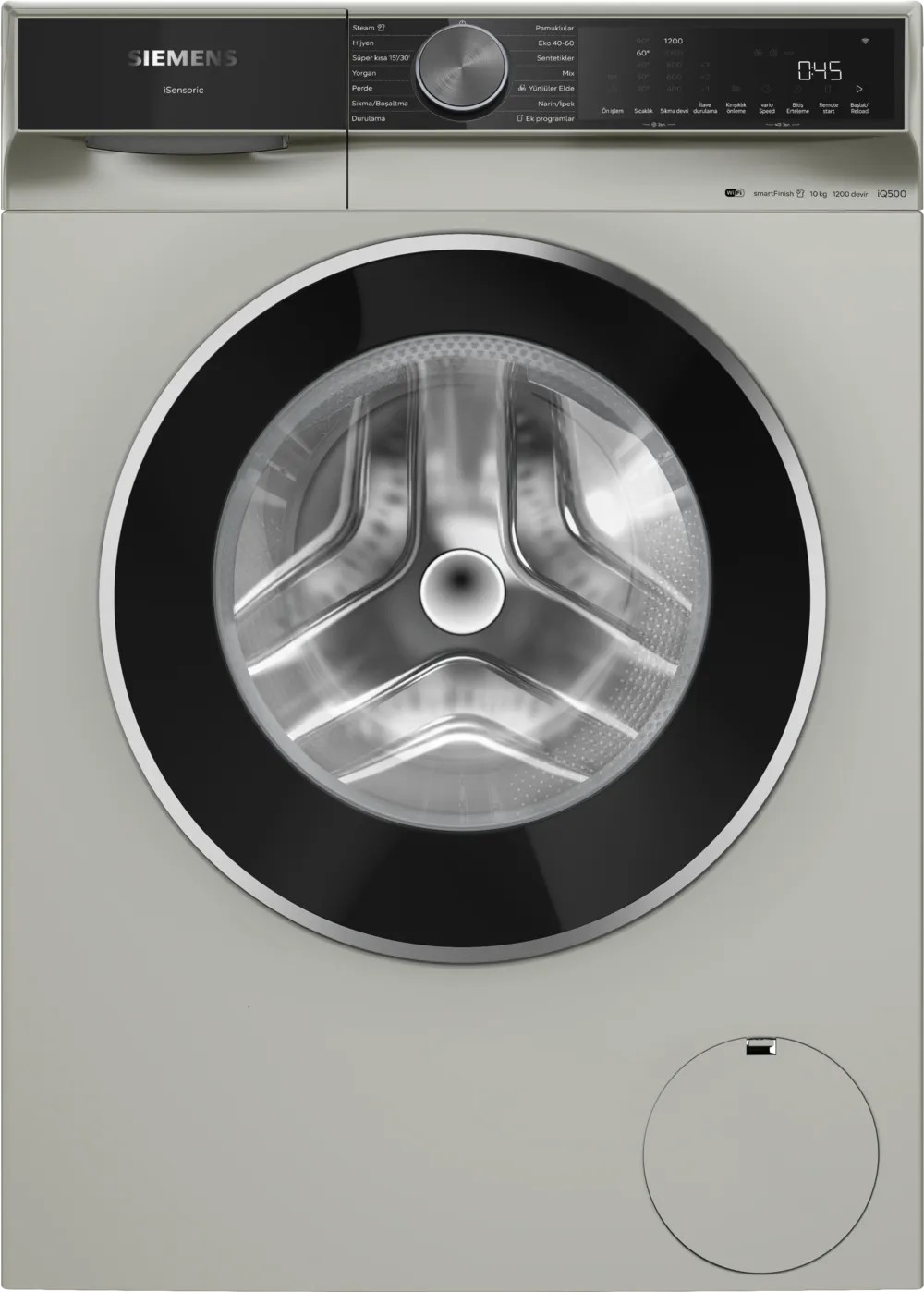 iQ500 WG52K2ZXTR Çamaşır Makinesi 10 kg maks. 1200 dev./dak., Gümüş