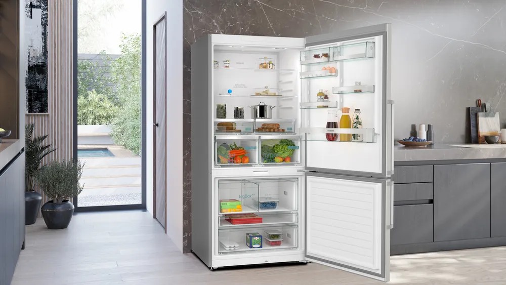 iQ700 Alttan Donduruculu Buzdolabı 186 x 86 cm Kolay temizlenebilir Inox, Total noFrost