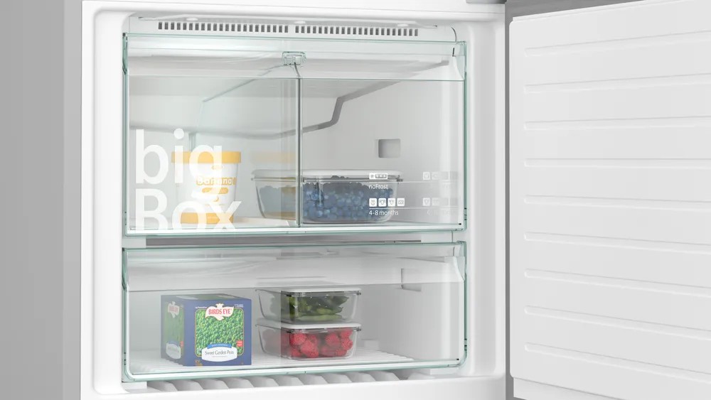 iQ500 KG76NCIE0N Alttan Donduruculu Buzdolabı 186 x 75 cm Kolay temizlenebilir Inox, Total noFrost