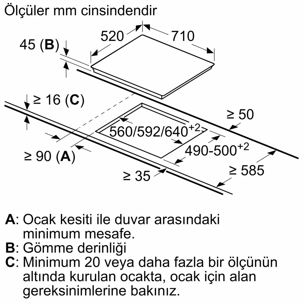iQ300 ET775FGP1E Elektrikli Ocak 70 cm Çerçeveli Montaj