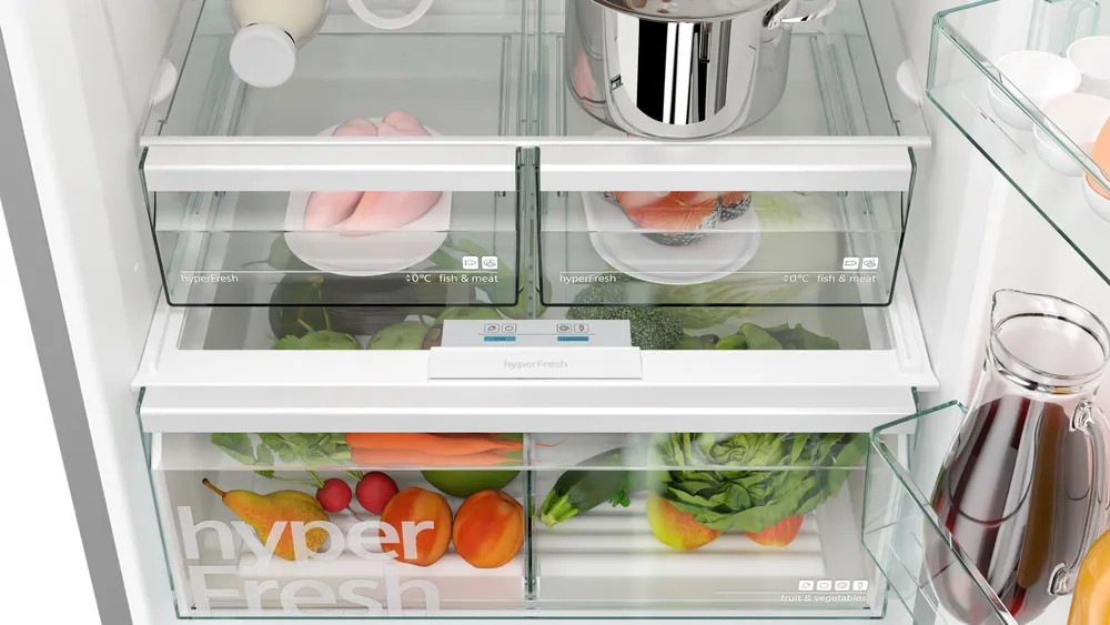 iQ300 KG76NVIE0N Alttan Donduruculu Buzdolabı 186 x 75 cm Kolay temizlenebilir Inox, Total noFrost