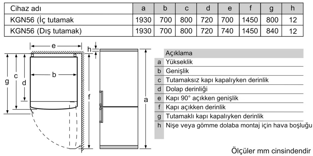 iQ500 KG56NLBE0N Alttan Donduruculu Buzdolabı 193 x 70 cm Siyah, Total noFrost