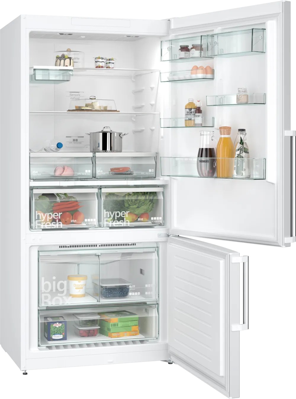 iQ500 KG86NCWE0N Alttan Donduruculu Buzdolabı 186 x 86 cm Beyaz, Total noFrost