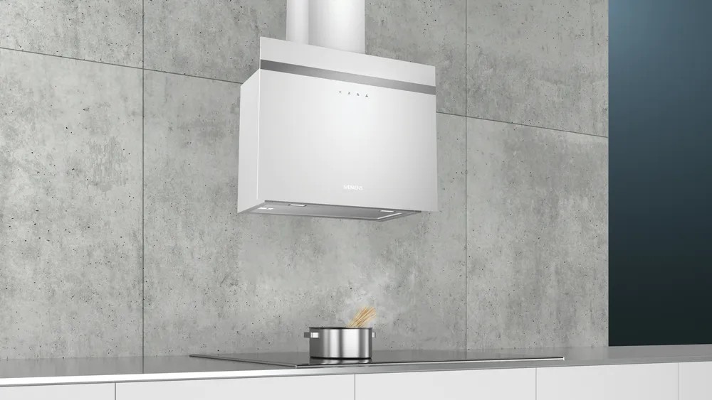 iQ300 LC65FCJ20T Duvar Tipi Davlumbaz 60 cm Beyaz Cam Yüzey, Beyaz