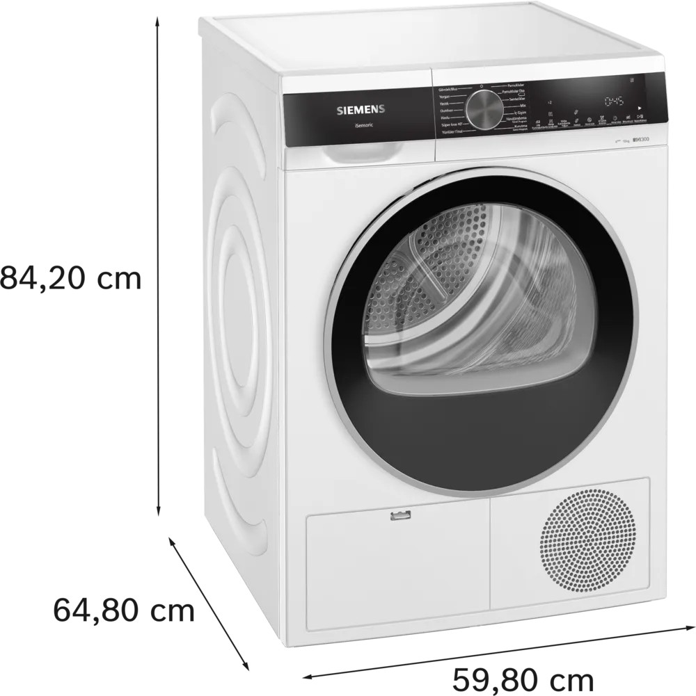 iQ300 WQ51G200TR Isı Pompalı Kurutma Makinesi 10 kg Beyaz