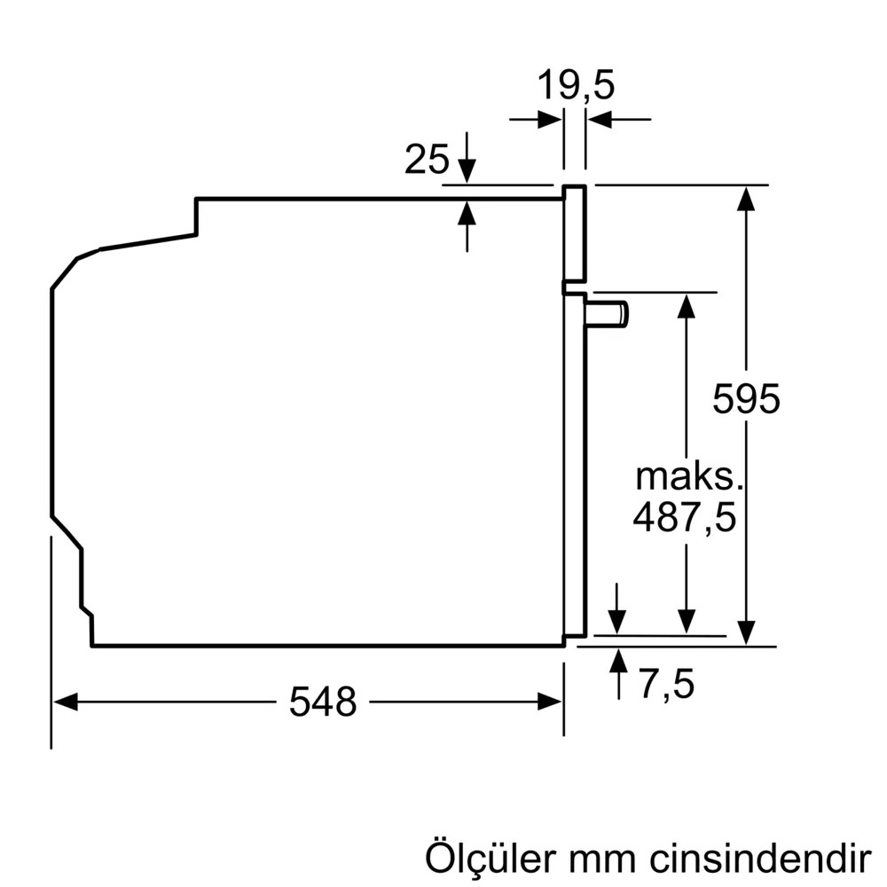 iQ500 HJ852GYB0T Ankastre Fırın 60 x 60 cm Siyah