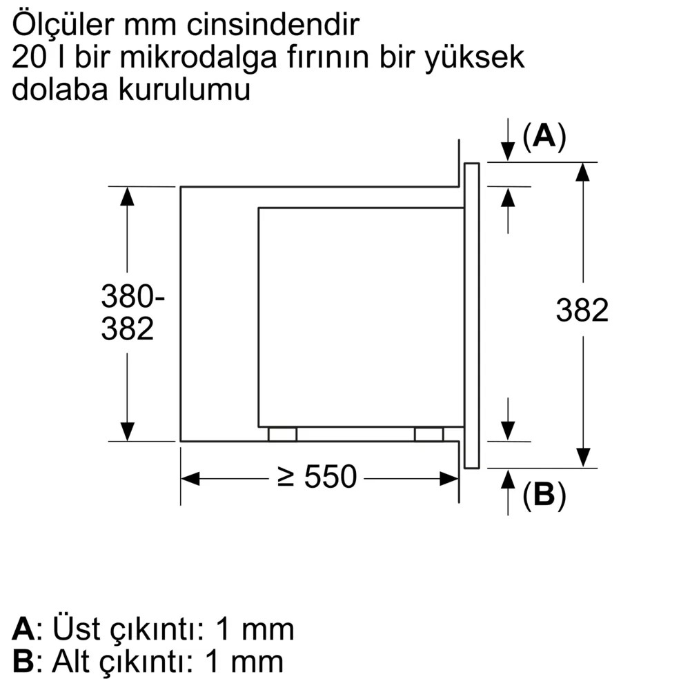 iQ300 BF623LMG3 Ankastre Mikrodalga Gümüş