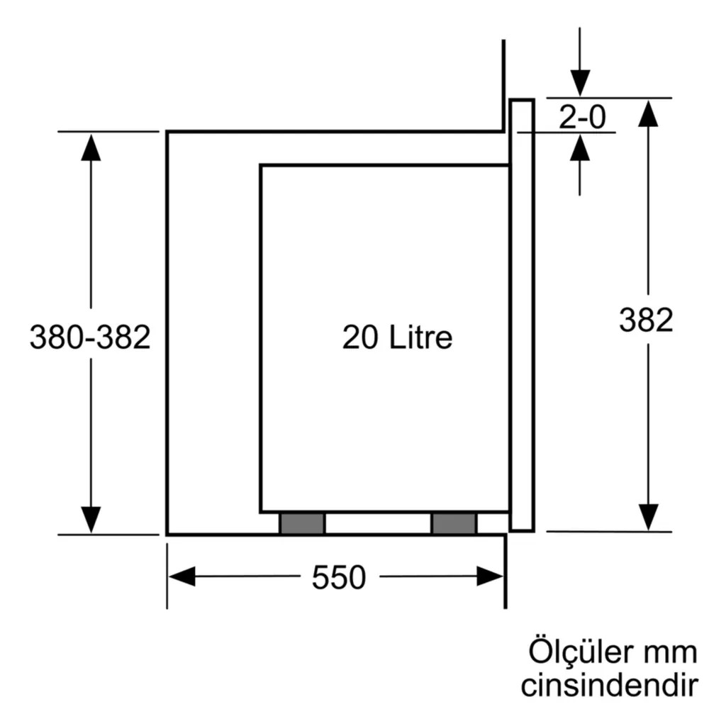 iQ500 BE525LMW2 Built-In Microwave with grill Beyaz