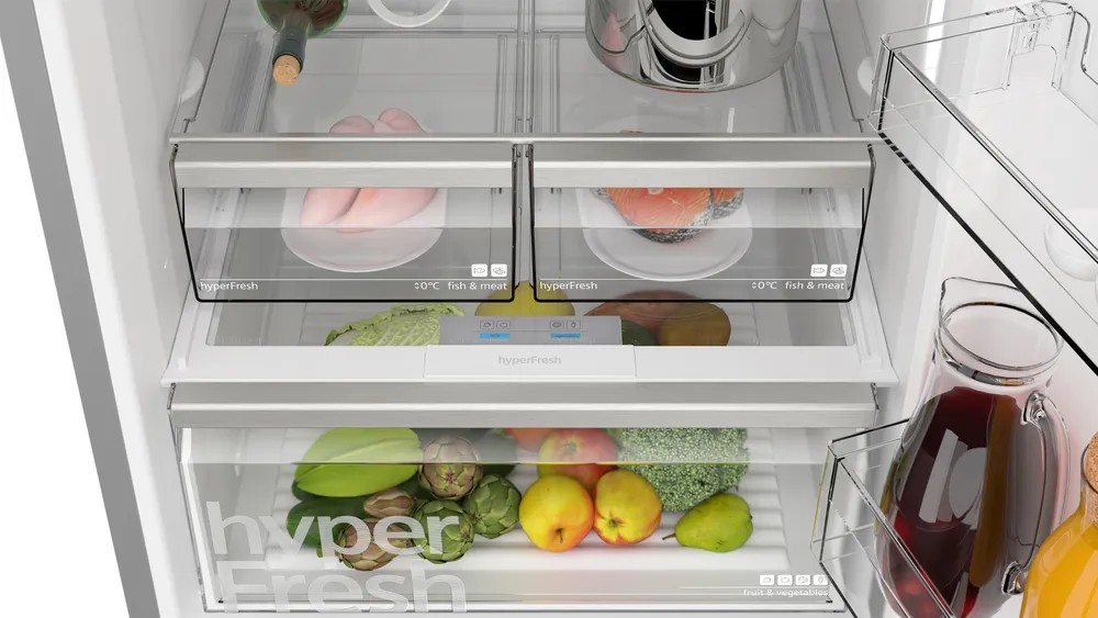 iQ300 KG55NCIE0N Alttan Donduruculu Buzdolabı 186 x 70 cm Kolay temizlenebilir Inox, Total noFrost