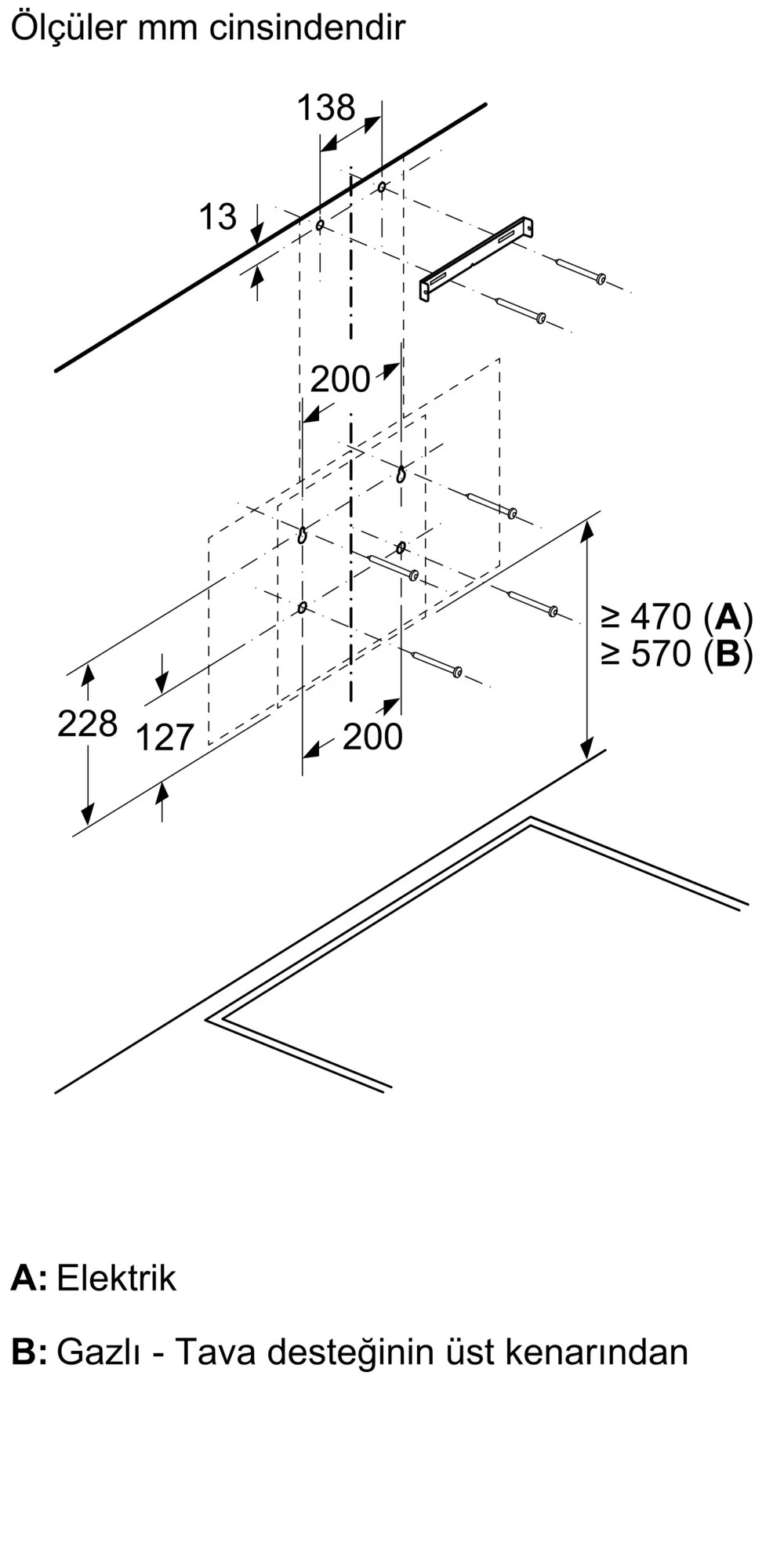 iQ100 LC64KPJ20T Duvar Tipi Davlumbaz 60 cm Beyaz Cam Yüzey, Beyaz