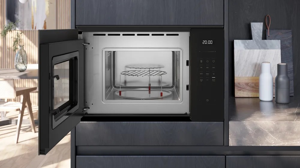iQ500 BE525LMB2 Built-In Microwave with grill Siyah